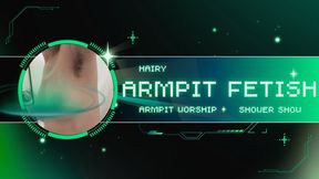 Hairy Armpit Fetish Kink Worship In Shower - Playing With My Long Armpit Hair
