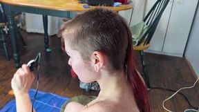 Goth Punk Shaves Her Head