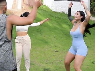 Workout routine ends in hawt sex with a tattooed Latin babe part 1 - Dilan Clavijo