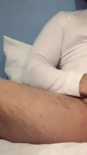 With My Cock Rock Hard, I Can't Help but Release My Thick Load