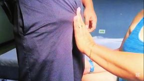 At the end of the cock blowjob, my girlfriend's grandmother squirted when I put my cock in her