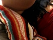 Self facial panties to the side