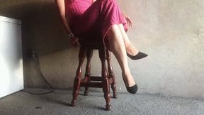 Vannesa and her crossed legs when she is sitting at home wearing stiletto heels (7)