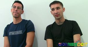 Aussie Larkin Slips Bareback Dick Into Dennis Partway