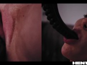 Cute Girl Gets Horny Watching Hentai - Stefany Kyler Solo Masturbation and Double Penetrated By Mons