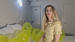 Lina Roselina’s Yellow Chastity Balloon Pop