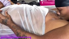 Big clit sucking  &mdash;  spanking and fingering