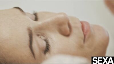 Horny beauty gives an intense blowjob and gets hard fucking