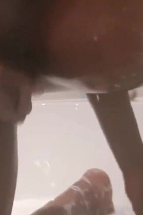 Nata4sex In the bath teasing, stroking my big dick, cumshot