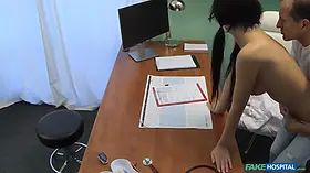 Faux hospital - physician love fucking a hot russian in his office