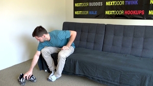 Next Door Casting: Ryan Helps Nervous Julian Get Hard