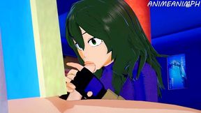 My Hero Academia Hentai: Setsuna Tokage Offers a Blowjob to Deku