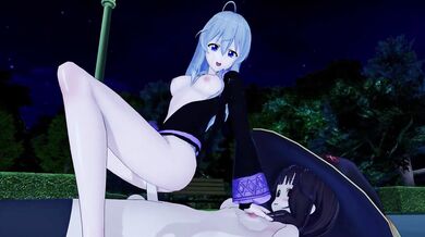 FUTA KONOSUBA MEGUMIN X WANDERING WITCH ELAINA 3D HENTAI