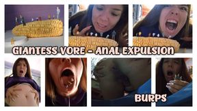 GIANTESS VORE - ANAL EXPULSION - BURPS
