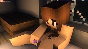 The Girl From The Minecraft Game Masturbates Pussy