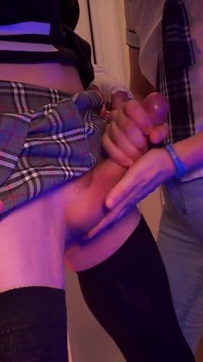 Femdom Handjob with a Lot of Ass Licking and Cock Milking Cumshot! Full Scene