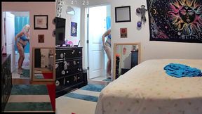 Oblivious woman undressing and more