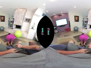 VRHUSH Jenna Foxx gets bent over and screwed in yoga panties