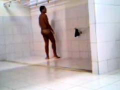 caught a guy turned on in gym shower