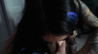 Hard fucked girlfriend after the festival and cum on face