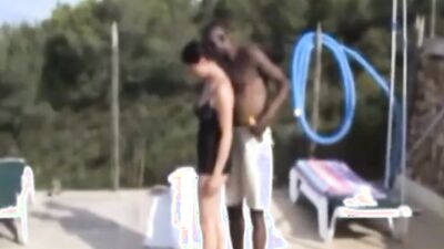 Naughty white wife fucked by a black guy on her vacation