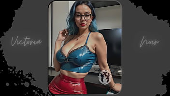 AI: Vibrant blue hair and dark glasses DOMINATRIX - Part 9 - Waifu Models #003