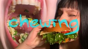 Digestion Explained: Chewing Lettuce Sandwich 4K