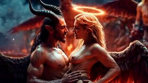heaven and hell orgy - ai generated fantasy