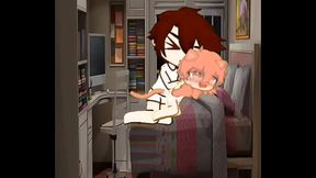 Femboy catboy is fuckes by a brunette fellow.