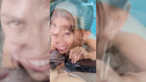 Camsoda-Babe gets cum in mouth after sucking