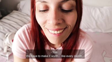 POV babysitter gets throat fucked after begging for raise
