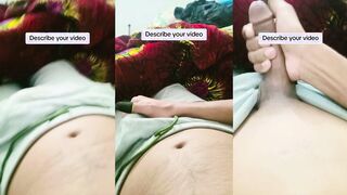 Pakistani college cutie can't resist massaging his cute stud's black body