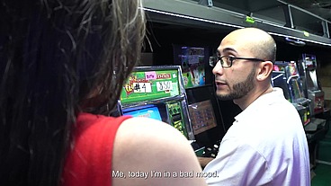 Kourtney Love changing the luck of an unfortunate man in the casino, his reward will be a lot of sex