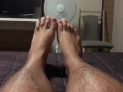 SIT YOUR ARSE IN THAT GREY CHAIR WORSHIP MY FEET - MANLYFOOT - 🪑 🦶 - FOOT CUCK SLAVE POV