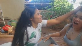 Pulling the hair