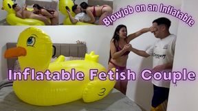 Giving My Boyfriend a Blowjob on a Huge Inflatable – Inflatable Fetish