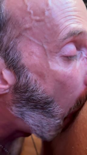 Mature Submissive Sucks Fat Bear's Thick Cock Part 2   Clip 1