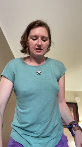 Sit Down and Shut up as I Do a Striptease, with a Bush, Boobs and Belly Play!