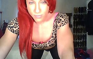 Hot crossdresser with nylons