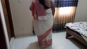 Tamil Hot Stepaunty Saree Striping - Hindi Clear Audio