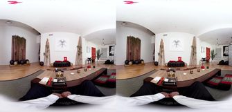 VR POV destroyed by big cock while Asian solo toys get ruined