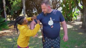 Big Daddy Compares Sizes with Harold