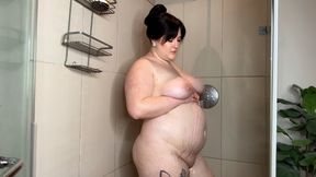 Showing Off My Growing Body in the Shower