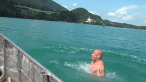 Horny girls get fucked in turns after sucking cock on the boat