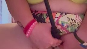 Wet Bikini & High Pressure: Shower Head Fun