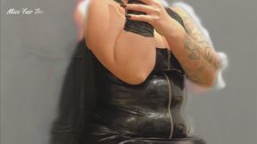 Miss Fair Trade - Latex Oil ASMR Glove Play - FemDom Sweat Talk teasing - 4 K