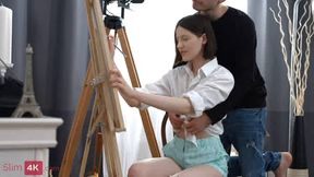 Boyfriend has tender sex with slim artist - margot von teese