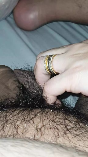 Step mom grabs step son dick on here hands like a bird