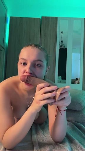 Blowjob with Big Cock and Masturbate so Hot