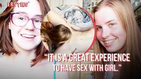 ”Ersties - Charming Beautiful Babe Rita Makes Her First Lesbian Sex Video With Anca”